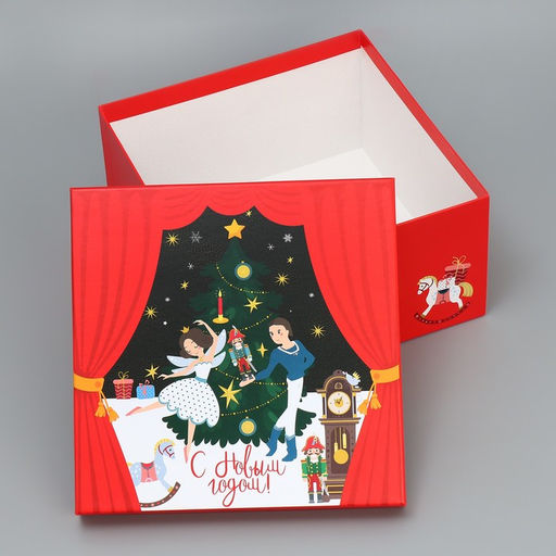 Набор новогодних подарочных коробок 10 в 1 «Щелкунчик», 10×10×6 – 28×28×15 см