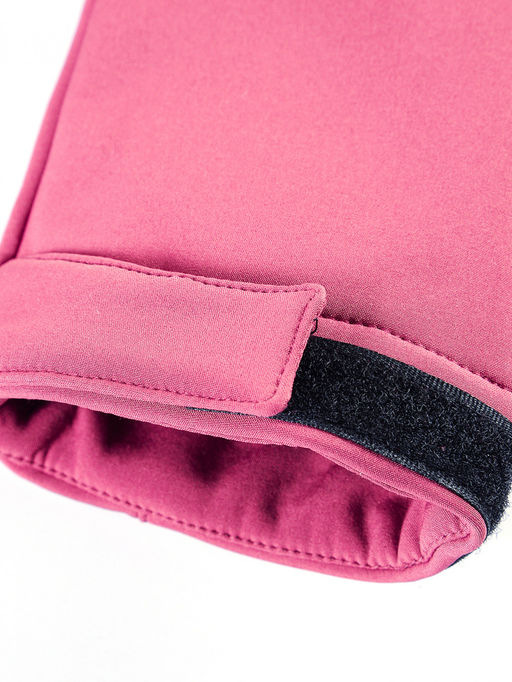 Ветровка спортивная женская с капюшоном softshell розового цвета 9566R - Mtforce фото 7