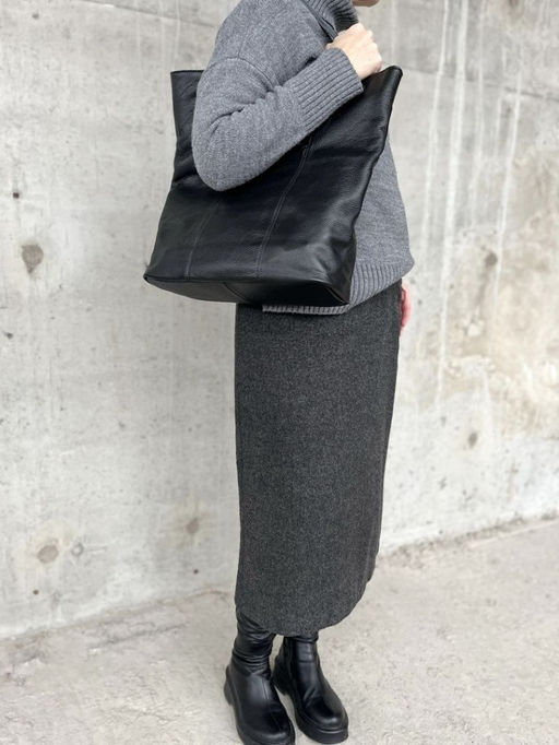 Женская кожаная сумка шоппер 2047-9 Блек - Sergio valentini фото 7