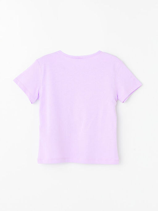 Bisiklet Yaka K?sa Kollu Basic K?z Bebek Ti??rt