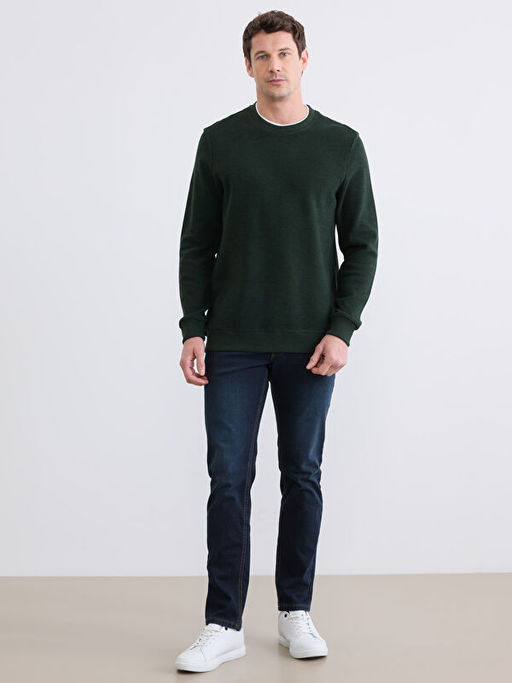 Bisiklet Yaka Erkek Sweatshirt