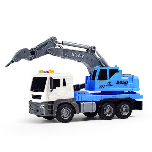 Машина "СтройМощь" 1:16 (свет, звук) в коробке (цвет синий)