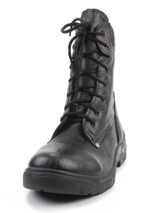 05-9010 BLACK Ботинки зимние мужские (натуральная кожа, искусственная кожа, искусственный мех)