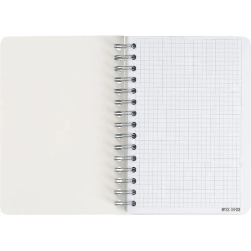 Тетрадь общая А5 Attache Miss Office 128л клетка гребень голубой с серебром