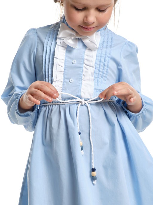 Платье для девочки нарядное детское праздничное UD 8060 голубой - Mini maxi фото 3