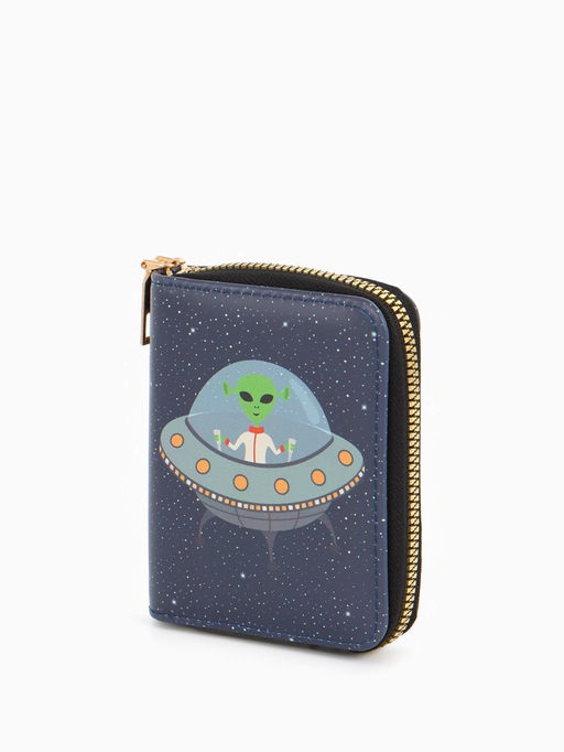 Кошелёк на молнии Выбражулька Космос, 8.5?2.5?10.5 см, детский, синий