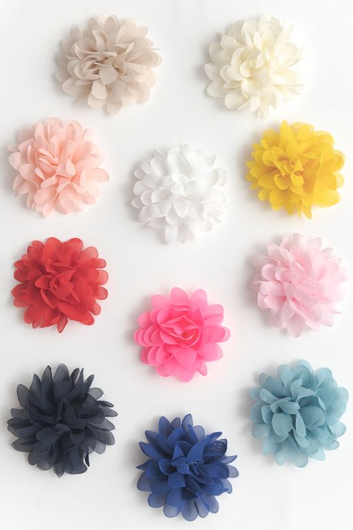 Цветочек шифоновый 9 см (20 шт) SF-6025, темно-синий №12 - No name фото 2