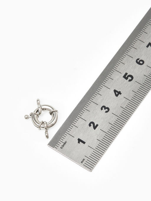 Цена за 2 шт. Застежка карабин Штурвал, 13 мм, цвет серебро