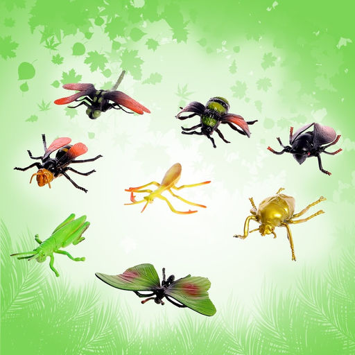 Набор насекомых «Лес», 8 фигурок, длина 12 см