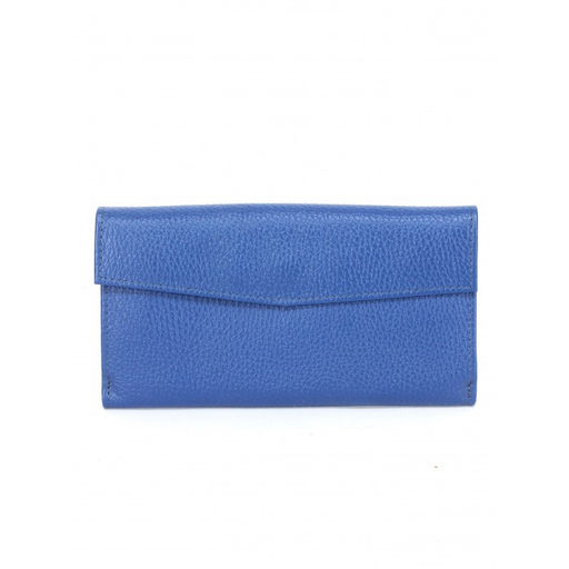 Портмоне женское Croco-ПР-954 натуральная кожа 3 отд, 17 карм, васильковый флотер (105) 263596