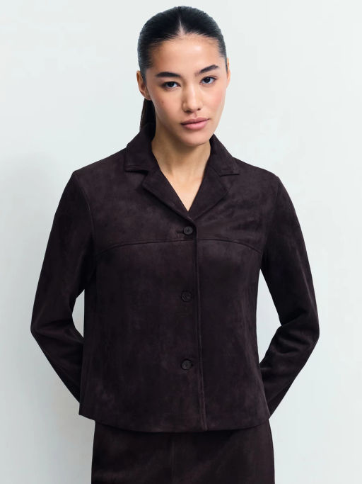 Укороченный жакет из искусственной замши / Zarina