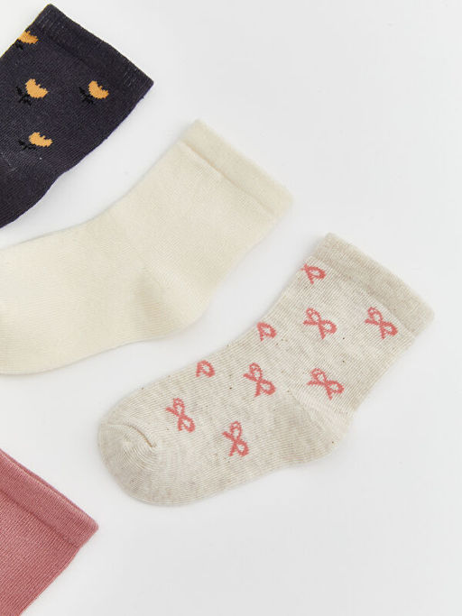 Desenli K?z Bebek Soket ?orap 5li