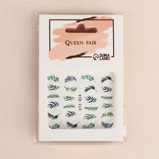 Цена за 6 шт. Слайдер - дизайн для ногтей GREEN, фасовка 6 шт, цвет зелёный - Queen fair фото 2