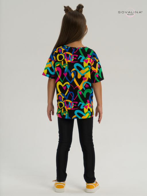 Костюм Мун яркие сердца-черный - Sovalina фото 29