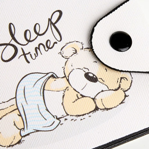 Кошелёк маленький Sleep time, десткий, на кнопке, бежевый