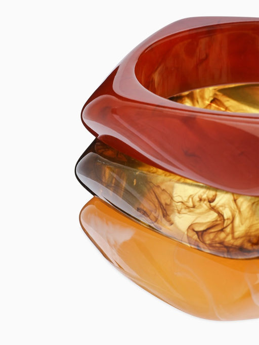 Набор 3 браслета манжета «Тренд», акрил, разноцветный