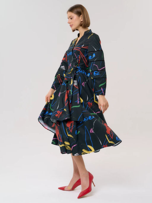 Платье женское 12421-35018 multicolor-black - Eleganzza фото 3
