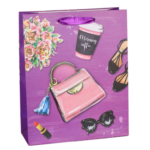 Цена за 12 шт. Пакет подарочный 32x26x10 / 1258M /уп 12/480/ - Галеонтрейд фото 5