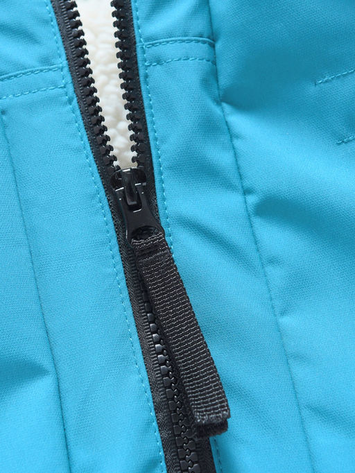 Парка зимняя подростковая для мальчика с капюшоном и мехом голубого цвета 9537Gl - Valianly фото 14