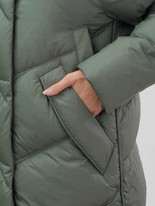 Пальто куртка зимнее утепленное с мехом и капюшоном Бренд: Visdeer  фото 5