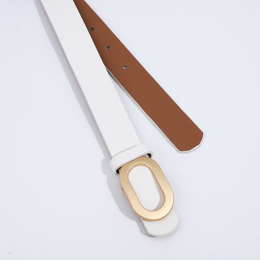 Ремень женский, ширина 3 см, пряжка золото, цвет белый - Simaland фото 2