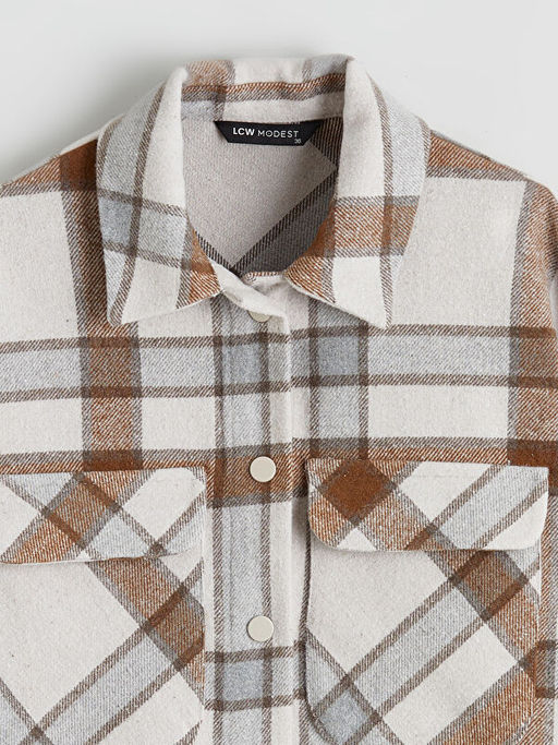 Ekose Oversize Kad?n G?mlek Tunik