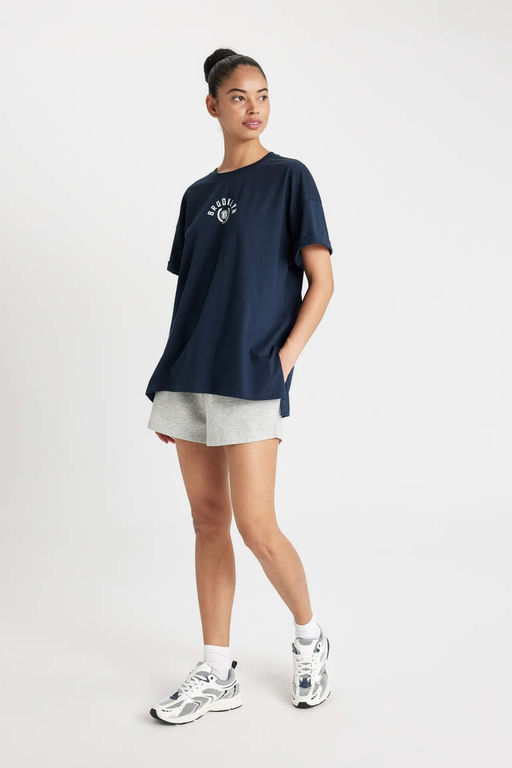 DeFactoFit Футболка Oversize с круглым вырезом и короткими рукавами NBA Brooklyn Nets  фото 2