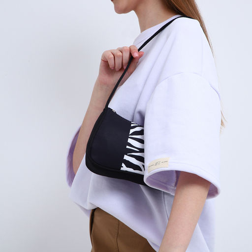 Сумка багет из текстиля, Зебра, 23*13*5 см - Nazamok фото 2