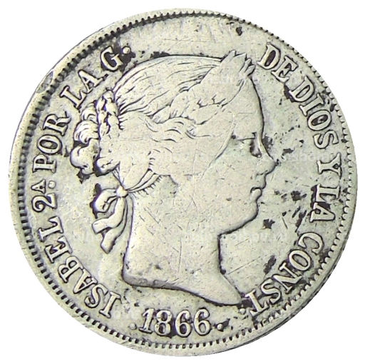 40 сентимо 1866 года Испания