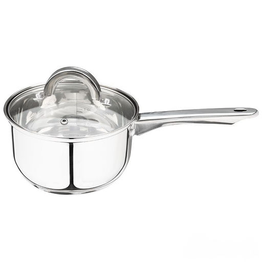 Ковш Mediano 1,9л. d-16 из нерж.стали , с. кр., руч. из нерж.ст., капс. дно ,арт. 005441