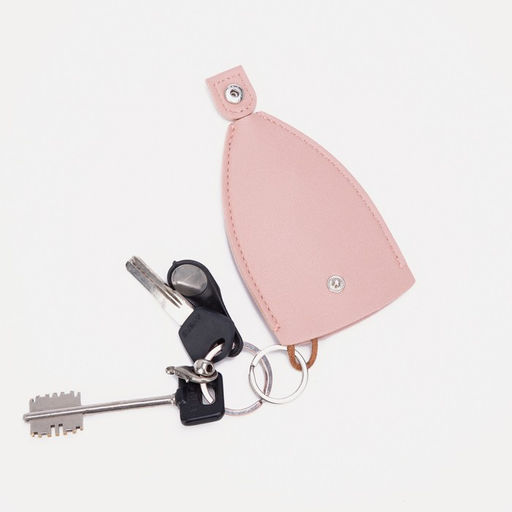 Ключница карманная с кольцом, размер 11.5×7.5×0.3 см, розовая