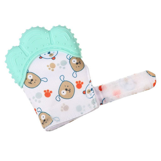 Прорезыватель-рукавичка Крошка Я «Собачки», от 3 мес., мятный