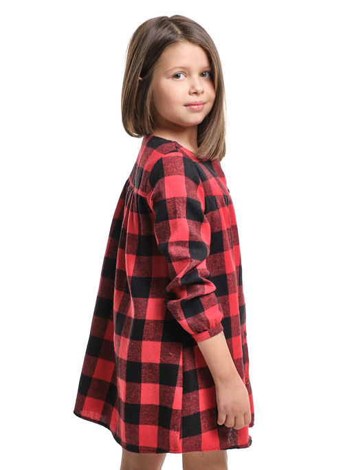 Платье для девочки UD 8069 синяя клетка - Mini maxi фото 11