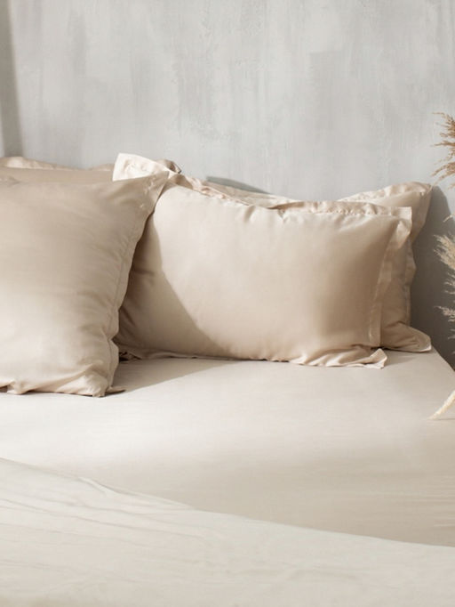 Наволочка SL Home Tencel, 70×70+3 см, тенсель, эвкалиптовое волокно 100%, бежевая