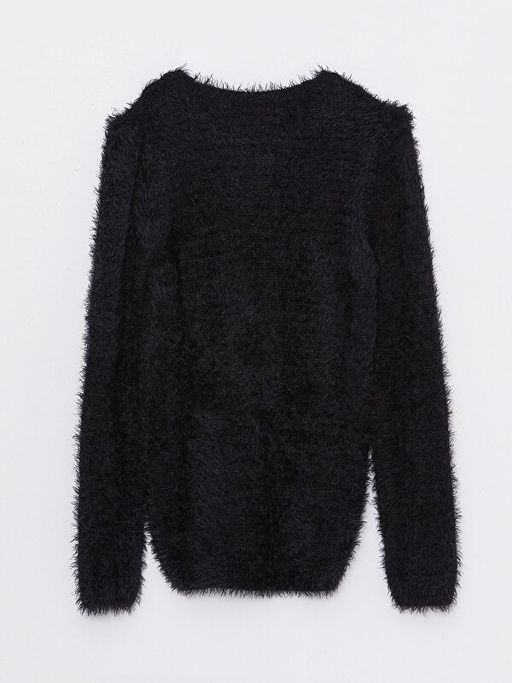 Bisiklet Yaka Pul ??lemeli Uzun Kollu K?z ?ocuk Triko Kazak - Waikiki фото 2