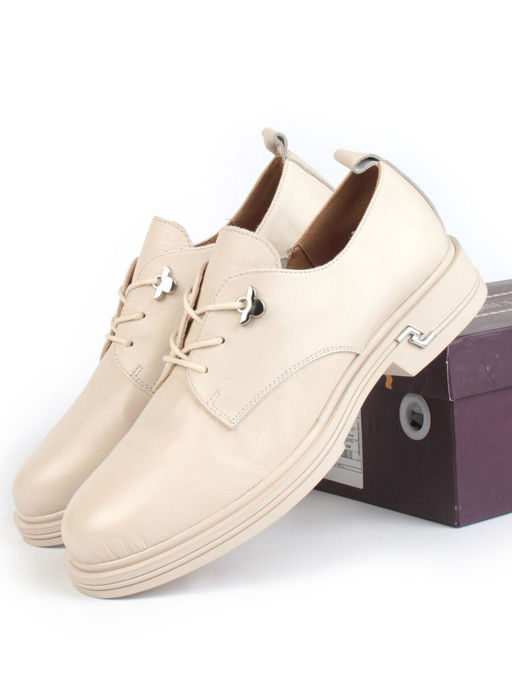 03-HP9960M BEIGE Полуботинки женские (натуральная кожа) - Фабричный китай фото 15