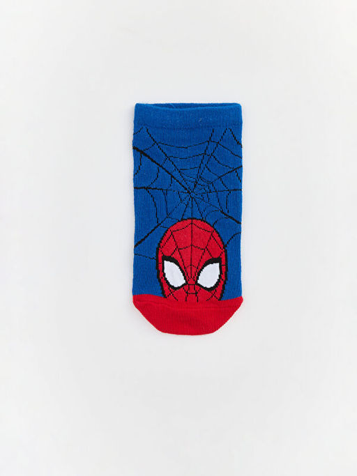 Spider-Man Bask?l? Erkek ?ocuk Patik ?orap 5li