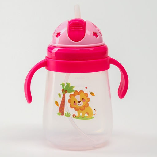 Поильник с силиконовой трубочкой и ручками, 400 мл., цвет МИКС - Simaland фото 10