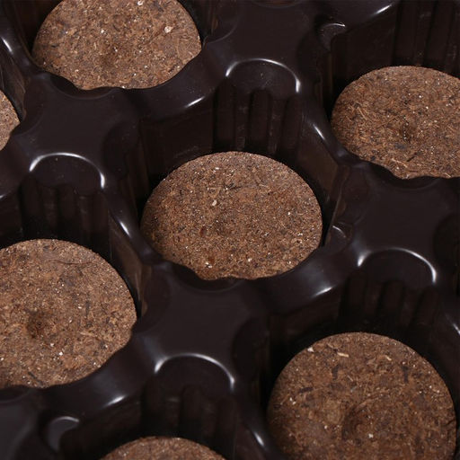 Цена за 2 шт. Набор для рассады: торфяная таблетка d=4.1 см, 12 шт., кассета на 12 ячеек по 40 мл, поддон 20.5×17 см, зелёный, пластик, Экоторф