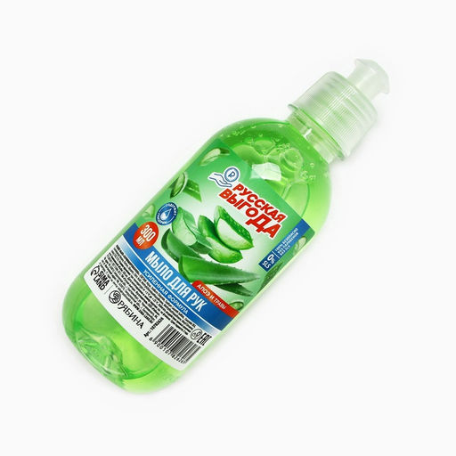 Цена за 3 шт. Жидкое мыло для рук РУССКАЯ ВЫГОДА, 300 мл, аромат алоэ и трав