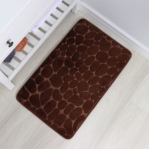 Коврик для ванной и туалета SAVANNA Memory foam, 50?80 см, коричневый  фото 3
