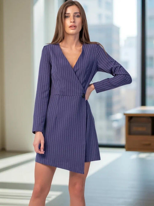 Офисное платье в полоску - Fly фото 19