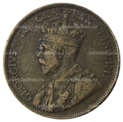 Монета 1 цент 1918 года Канада