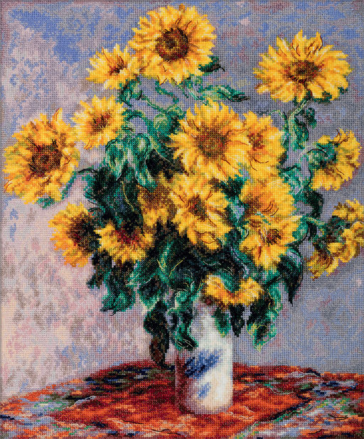Набор для вышивания PANNA Золотая серия MET-7357 Букет подсолнухов 29 х 36 см