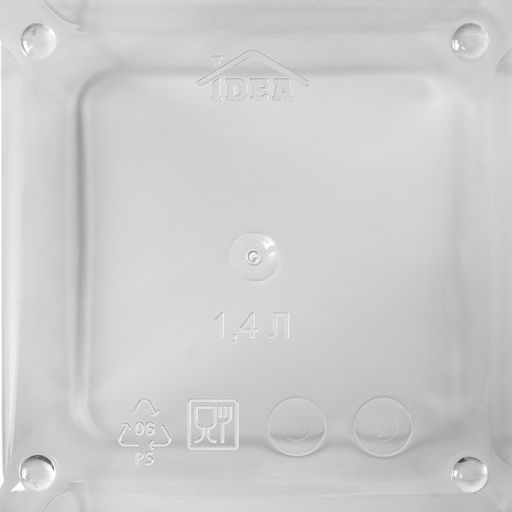 Банка для хранения сыпучих продуктов IDEA «Степ», 1.4 л, 10×21 см, пластик, крышка белая