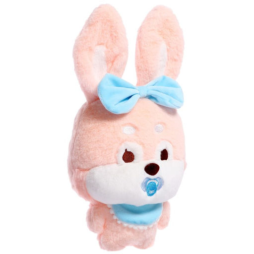 Мягкая игрушка Зайка, с бантиком, 20 см, персиковая - Simaland фото 2