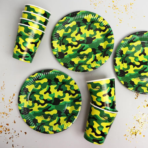 Набор бумажной посуды Хаки - Страна карнавалия фото 2