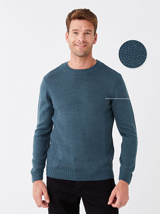 Bisiklet Yaka Erkek Triko Kazak