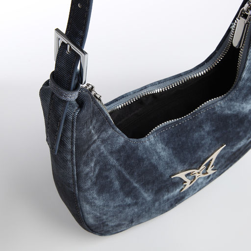 Сумка женская, багет, на молнии, цвет синий - Simaland фото 7