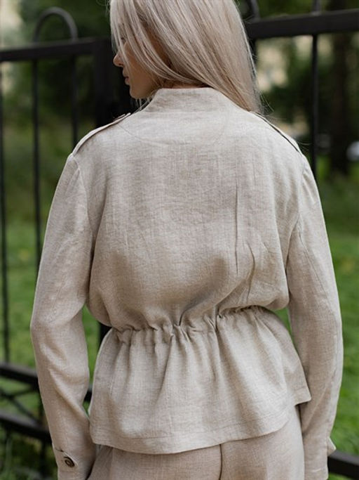 Жакет рубашка лён 57%,вискоза 43%